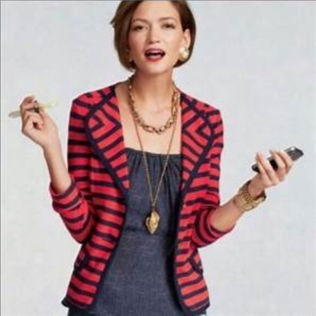 Cabi Au Revoir Yacht Club Knit Blazer Size Medium